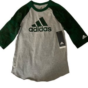 Adidas Boys Baseball Practice T-shirt, Green, Size Small